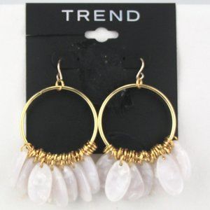 Trend Earrings 2.5" Acrylic Gold-tone Hook